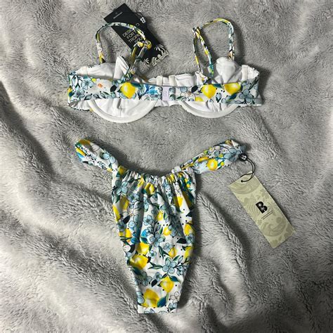 Where to Buy Sue Ramirez's Lemon Blackbough Swim Bikini.